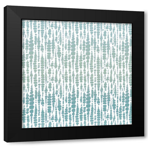 Watercolor Shibori Black Modern Wood Framed Art Print by Allen, Kimberly