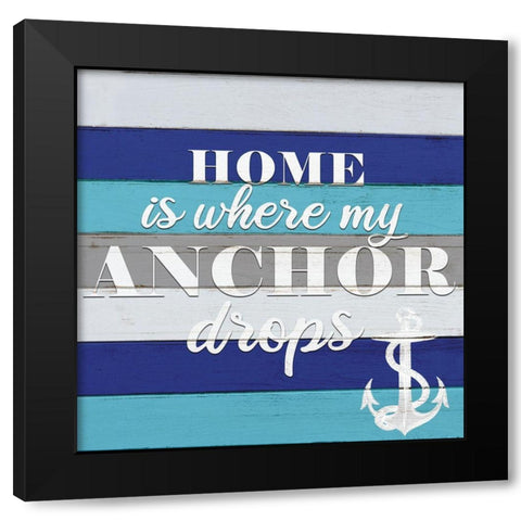 Anchor Home Black Modern Wood Framed Art Print with Double Matting by Allen, Kimberly