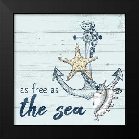 As Free as the Sea Black Modern Wood Framed Art Print by Allen, Kimberly
