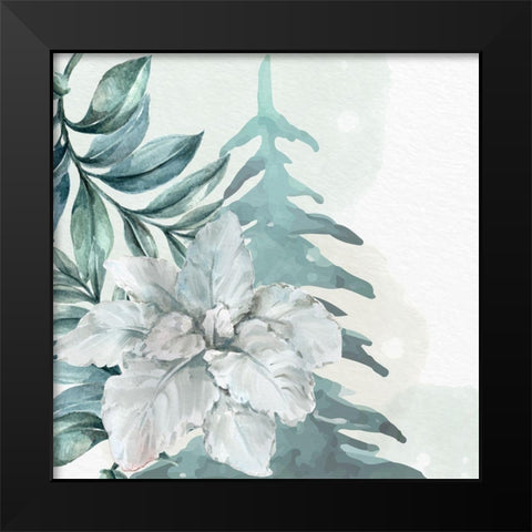 Poinsetta Tree 1 Black Modern Wood Framed Art Print by Allen, Kimberly