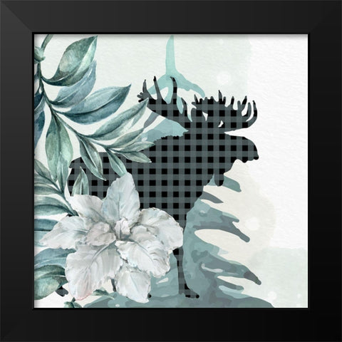 Poinsetta Tree 1 Black Modern Wood Framed Art Print by Allen, Kimberly