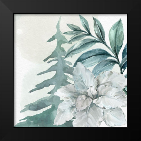 Poinsetta Tree 2 Black Modern Wood Framed Art Print by Allen, Kimberly