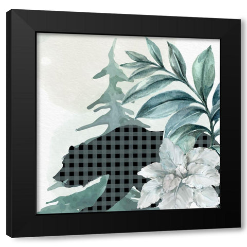 Poinsetta Tree 2 Black Modern Wood Framed Art Print with Double Matting by Allen, Kimberly