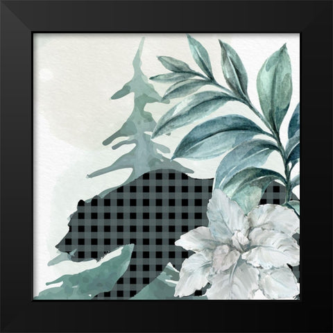 Poinsetta Tree 2 Black Modern Wood Framed Art Print by Allen, Kimberly