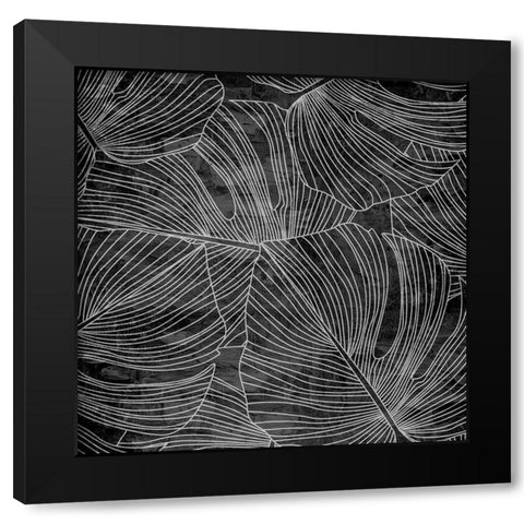 Monstera 1 Black Modern Wood Framed Art Print with Double Matting by Allen, Kimberly
