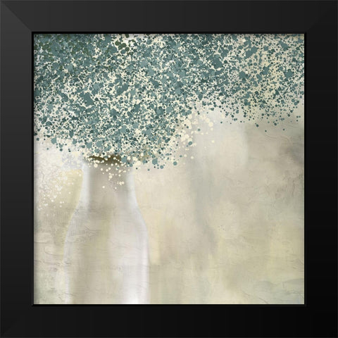 Spotted Flowers Black Modern Wood Framed Art Print by Allen, Kimberly