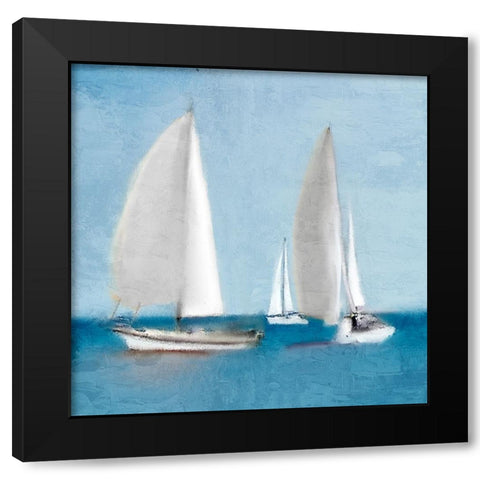 Sailing Black Modern Wood Framed Art Print with Double Matting by Allen, Kimberly