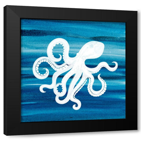 Ombre Octopus Black Modern Wood Framed Art Print by Allen, Kimberly