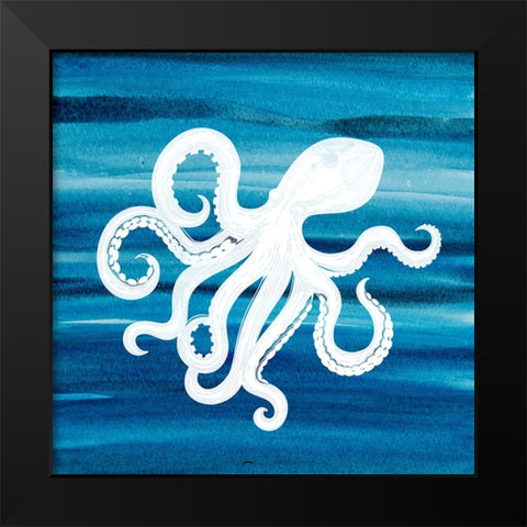 Ombre Octopus Black Modern Wood Framed Art Print by Allen, Kimberly