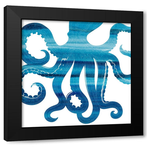 Ombre Octopus Reverse Black Modern Wood Framed Art Print by Allen, Kimberly