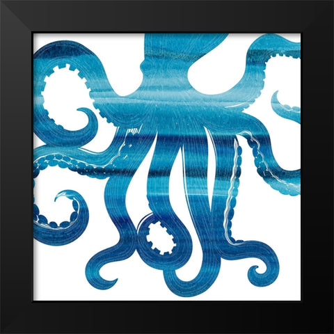 Ombre Octopus Reverse Black Modern Wood Framed Art Print by Allen, Kimberly