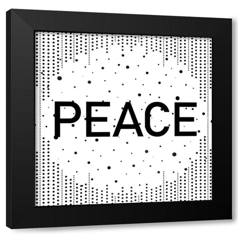 Joy Noel Peace 3 Black Modern Wood Framed Art Print with Double Matting by Allen, Kimberly