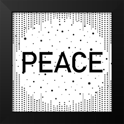 Joy Noel Peace 3 Black Modern Wood Framed Art Print by Allen, Kimberly