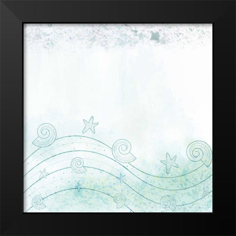 Splatter Sea Black Modern Wood Framed Art Print by Allen, Kimberly