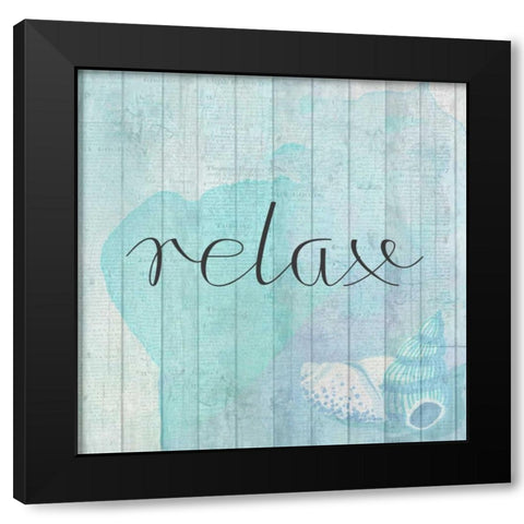Relax Time 1 Black Modern Wood Framed Art Print with Double Matting by Allen, Kimberly