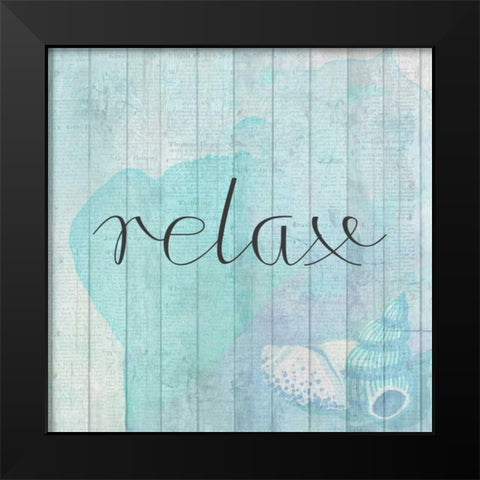 Relax Time 1 Black Modern Wood Framed Art Print by Allen, Kimberly