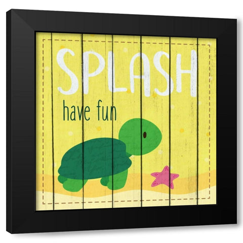 Under the Sea Rules 2 Black Modern Wood Framed Art Print by Allen, Kimberly