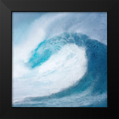 In the Waves Black Modern Wood Framed Art Print by Allen, Kimberly