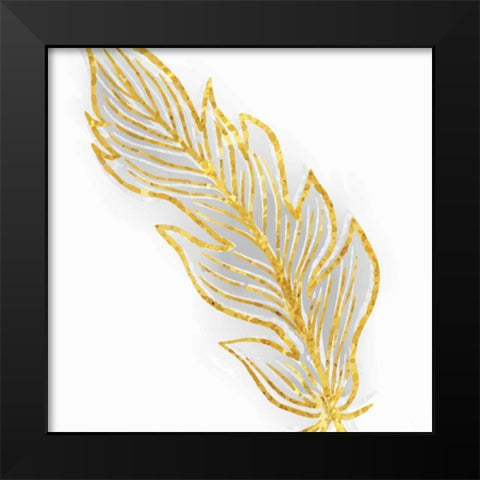 Phoenix Feather 1 Black Modern Wood Framed Art Print by Allen, Kimberly