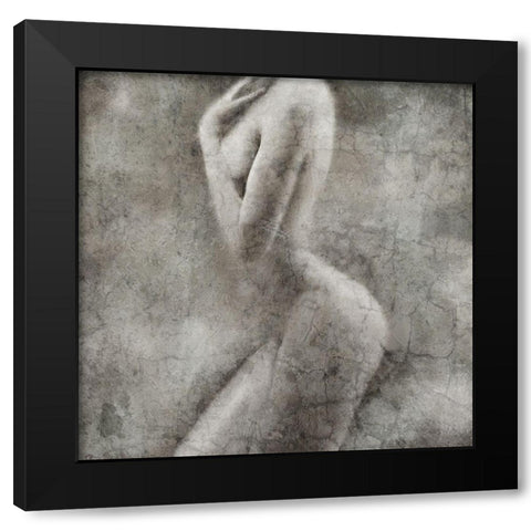 Figure No 32 Black Modern Wood Framed Art Print by Kimberly, Allen