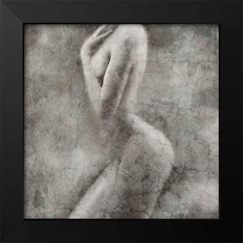 Figure No 32 Black Modern Wood Framed Art Print by Kimberly, Allen