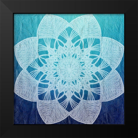 Indigo Mandala 2 Black Modern Wood Framed Art Print by Kimberly, Allen