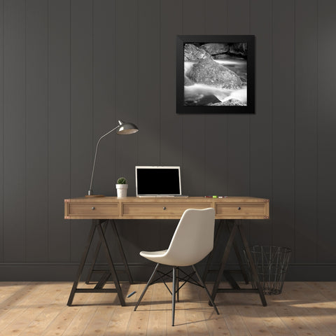 Over the Rocks 1 Black Modern Wood Framed Art Print by Kimberly, Allen