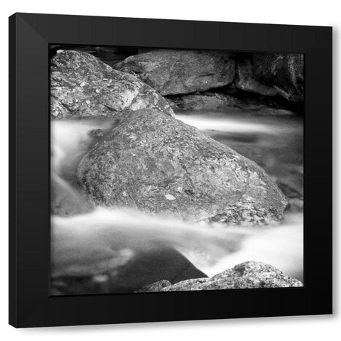 Over the Rocks 1 Black Modern Wood Framed Art Print by Kimberly, Allen