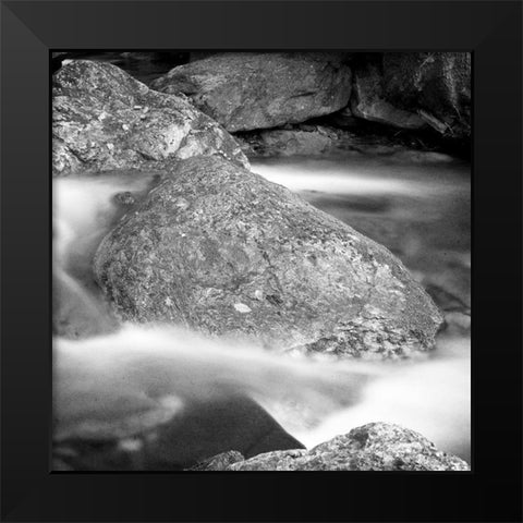 Over the Rocks 1 Black Modern Wood Framed Art Print by Kimberly, Allen