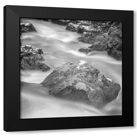 Over the rocks 2 Black Modern Wood Framed Art Print by Kimberly, Allen