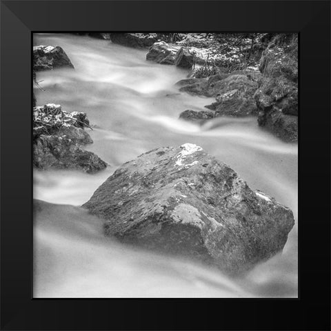 Over the rocks 2 Black Modern Wood Framed Art Print by Kimberly, Allen