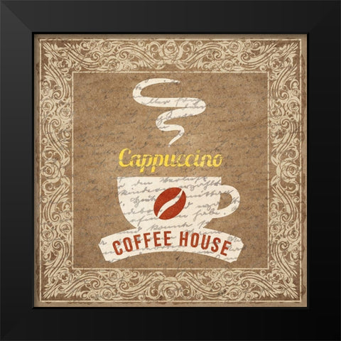 Coffee House 1 Black Modern Wood Framed Art Print by Kimberly, Allen