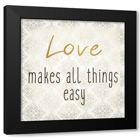 Faith Hope Love 3 Black Modern Wood Framed Art Print by Kimberly, Allen