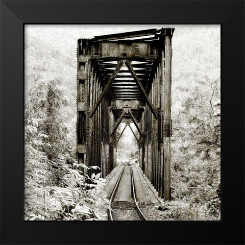 Along the Tracks 1 Black Modern Wood Framed Art Print by Kimberly, Allen
