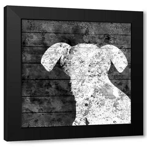 White Out 1 Black Modern Wood Framed Art Print with Double Matting by Kimberly, Allen