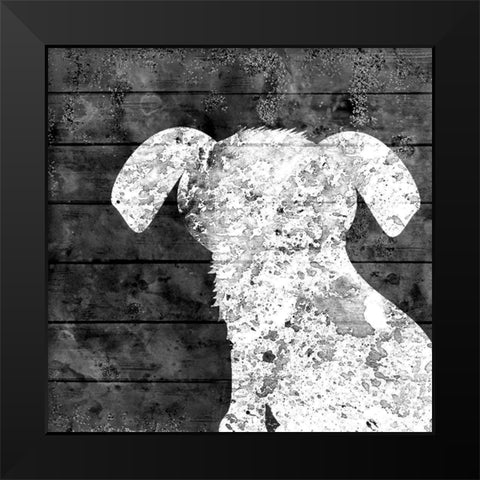 White Out 1 Black Modern Wood Framed Art Print by Kimberly, Allen