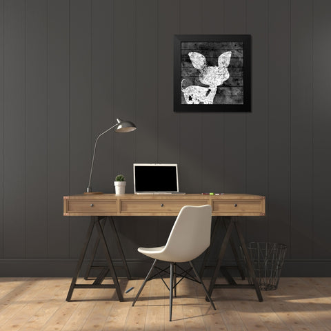 White Out 2 Black Modern Wood Framed Art Print by Kimberly, Allen