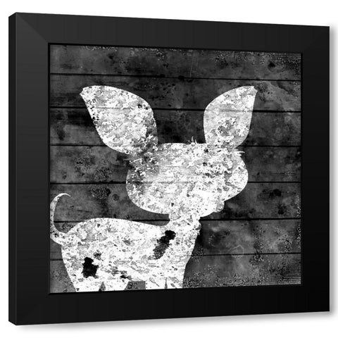 White Out 2 Black Modern Wood Framed Art Print by Kimberly, Allen