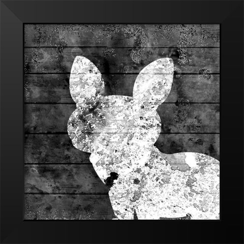 White Out 3 Black Modern Wood Framed Art Print by Kimberly, Allen