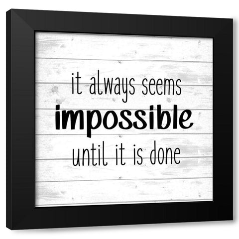 Impossible Black Modern Wood Framed Art Print with Double Matting by Kimberly, Allen