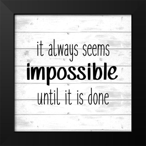 Impossible Black Modern Wood Framed Art Print by Kimberly, Allen