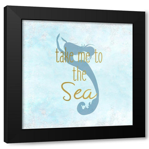 A Mermaid 2 Black Modern Wood Framed Art Print by Kimberly, Allen