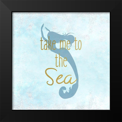 A Mermaid 2 Black Modern Wood Framed Art Print by Kimberly, Allen
