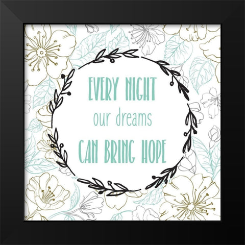 Beginnings 3 Black Modern Wood Framed Art Print by Kimberly, Allen