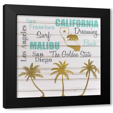 California Black Modern Wood Framed Art Print with Double Matting by Kimberly, Allen