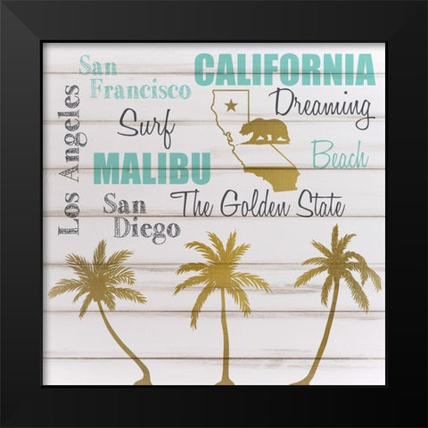 California Black Modern Wood Framed Art Print by Kimberly, Allen