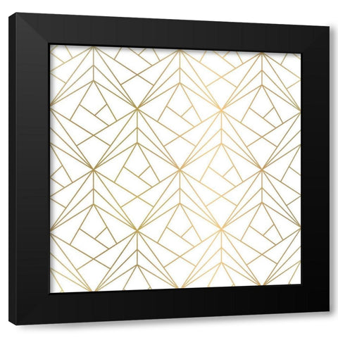 Newspaper Christmas Pattern 1 Black Modern Wood Framed Art Print with Double Matting by Kimberly, Allen
