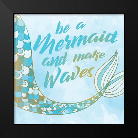 Make Waves Black Modern Wood Framed Art Print by Kimberly, Allen