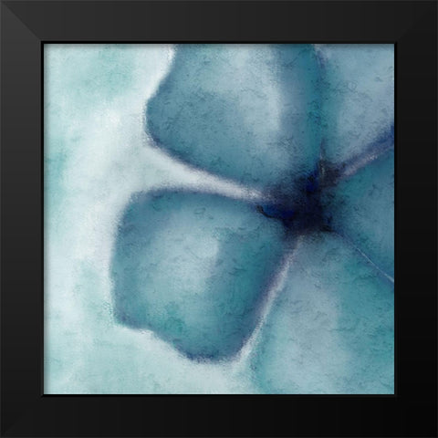 Teal Bloom Black Modern Wood Framed Art Print by Kimberly, Allen