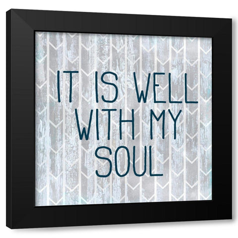 It is Well Black Modern Wood Framed Art Print by Kimberly, Allen